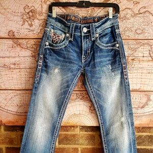 Rock Revival Men's Blue Jeans Slim Boot 28x32